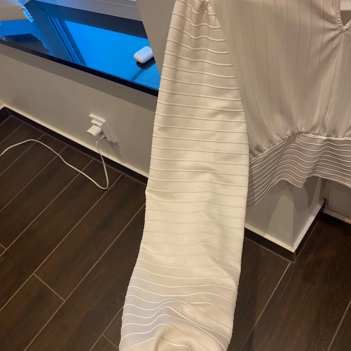 Vit ribbad topp - 91