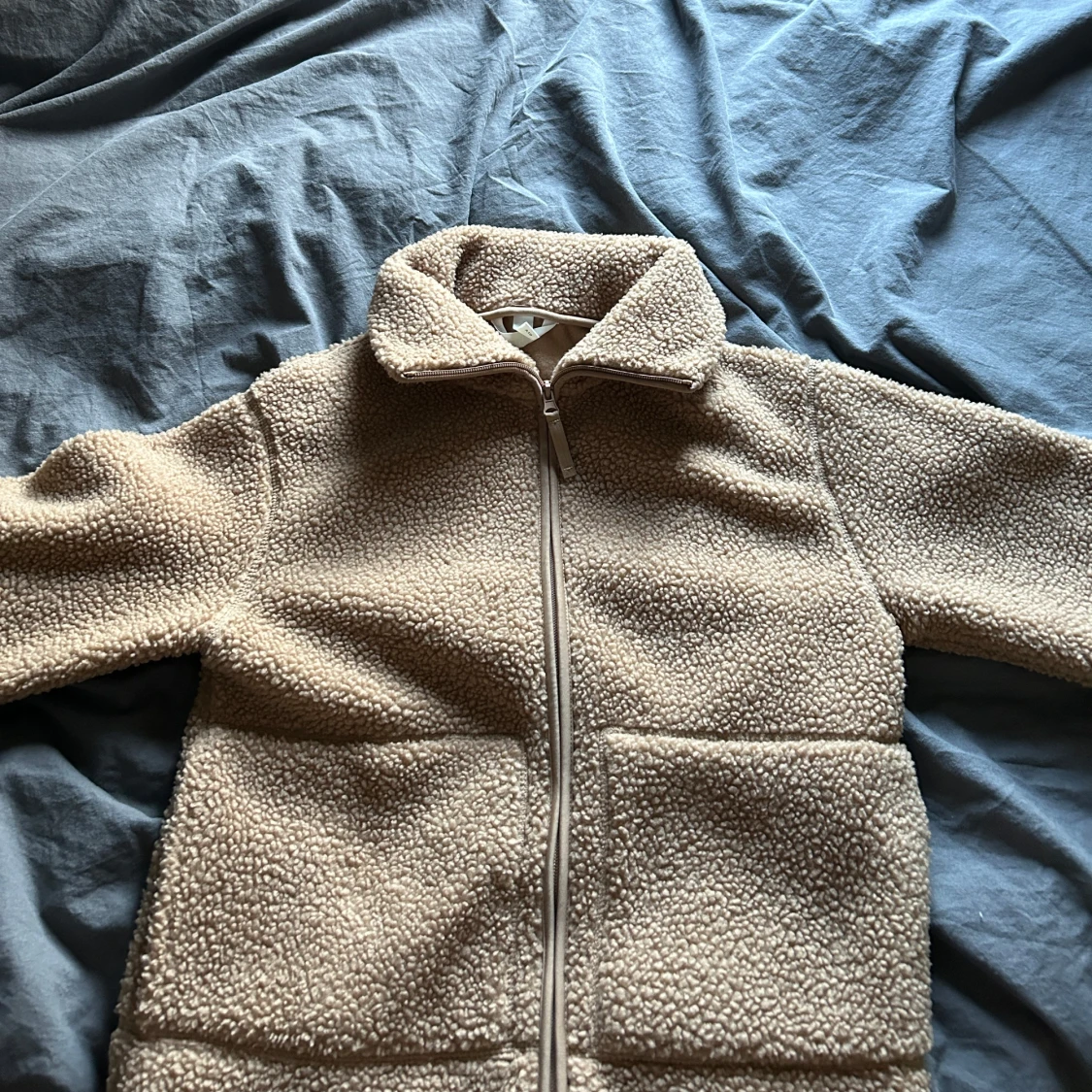 Beige teddyjacka - 90