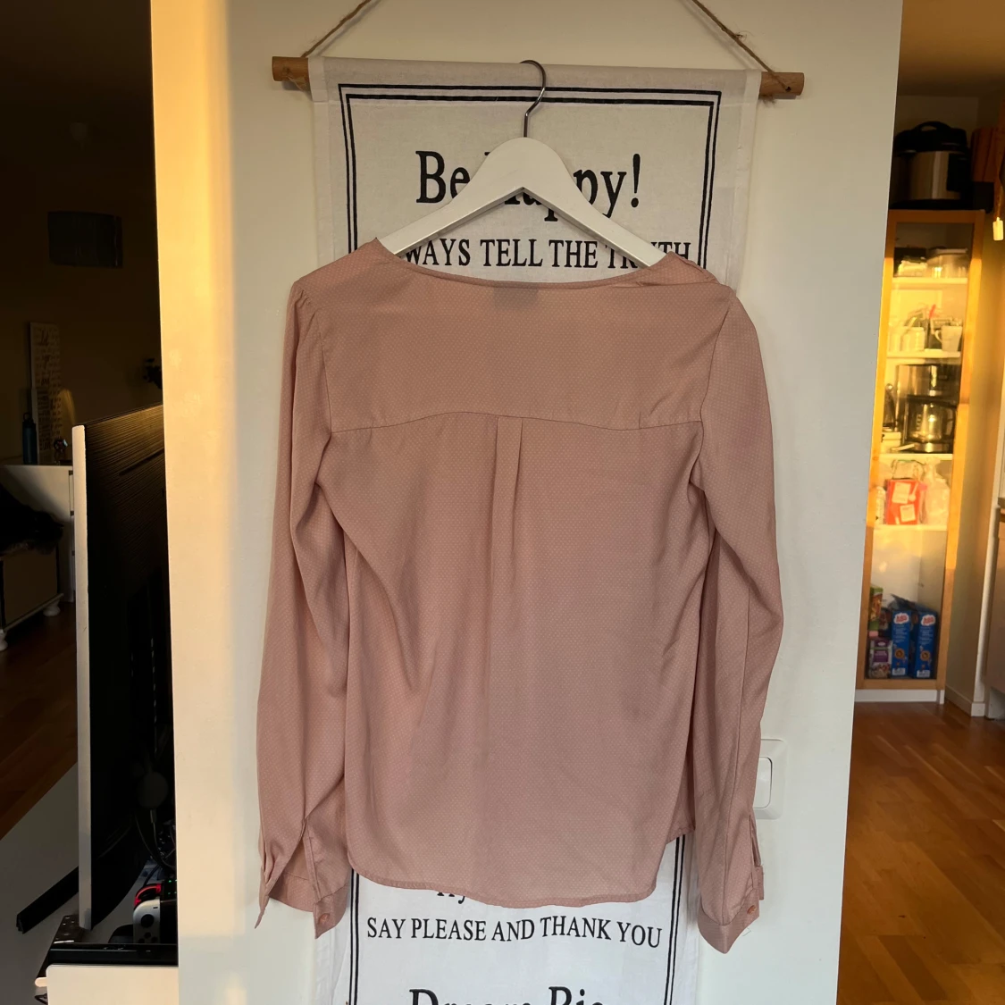 Rosa långärmad blus - 91