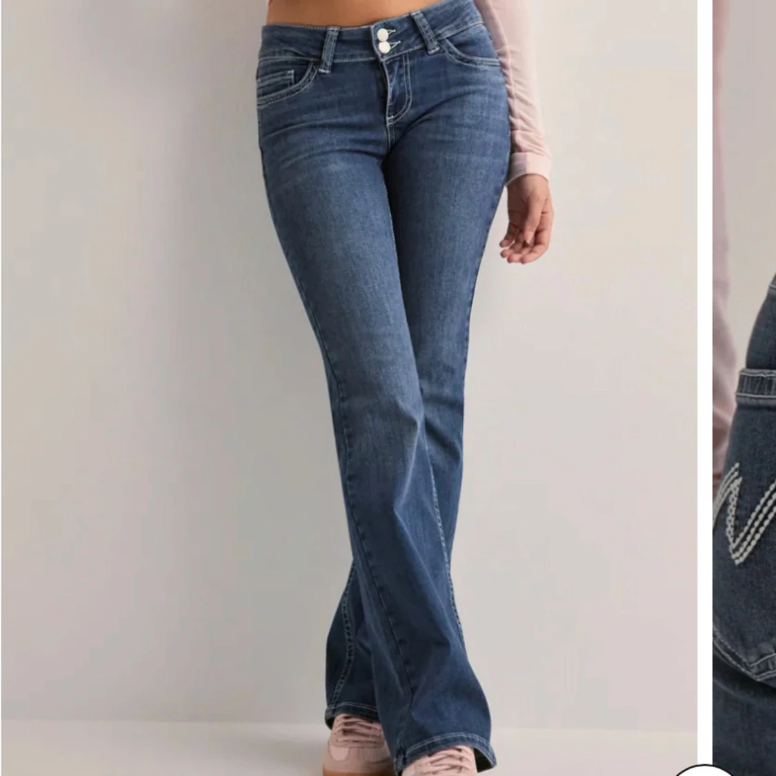 Blå bootcut jeans - 3