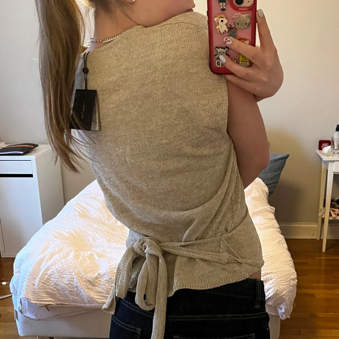 Glittrig stickad topp - 2