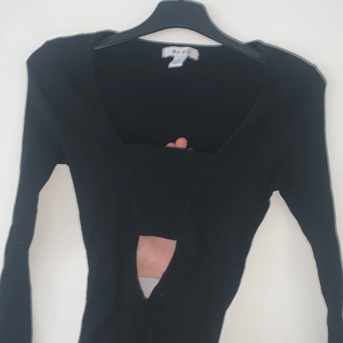 Svart ribbad topp från NA-KD - 1