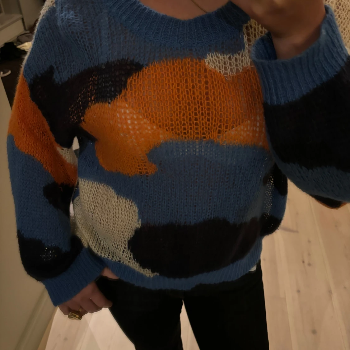 Kamouflage stickad tröja - 92