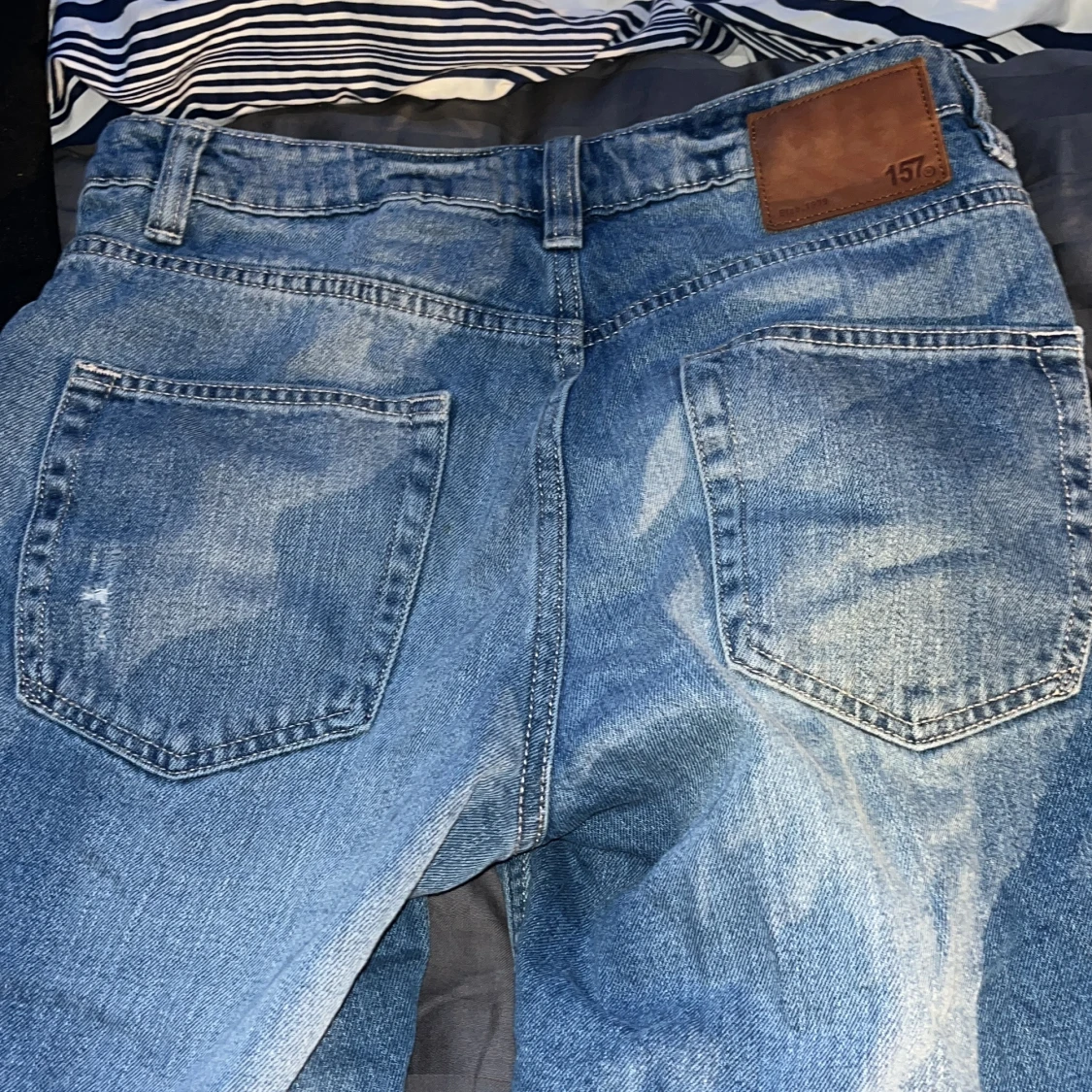 Blå jeansshorts från 157 - 90