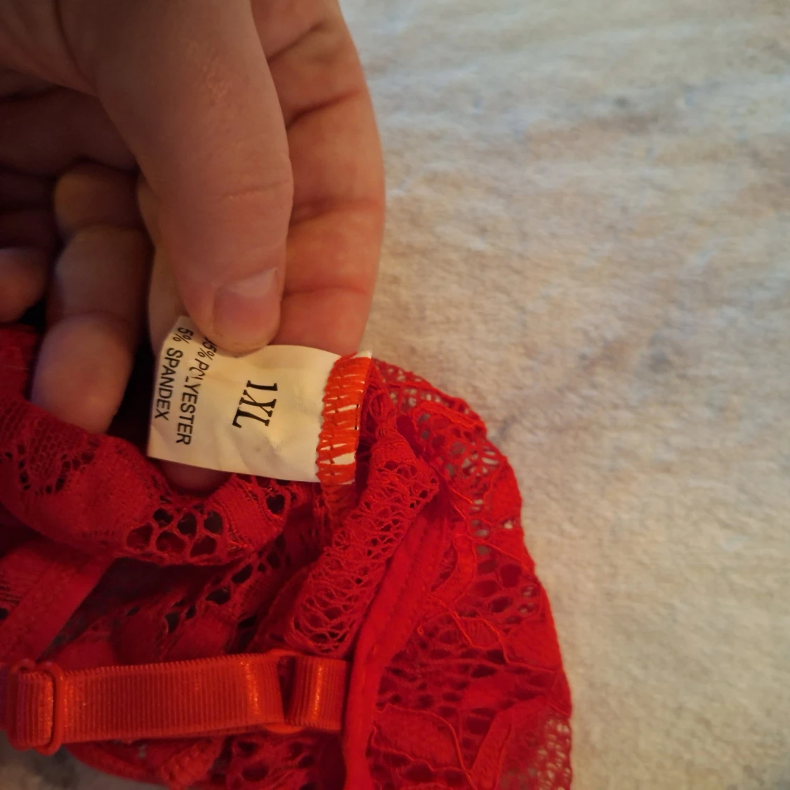 Röd spetskorsett bh - 2