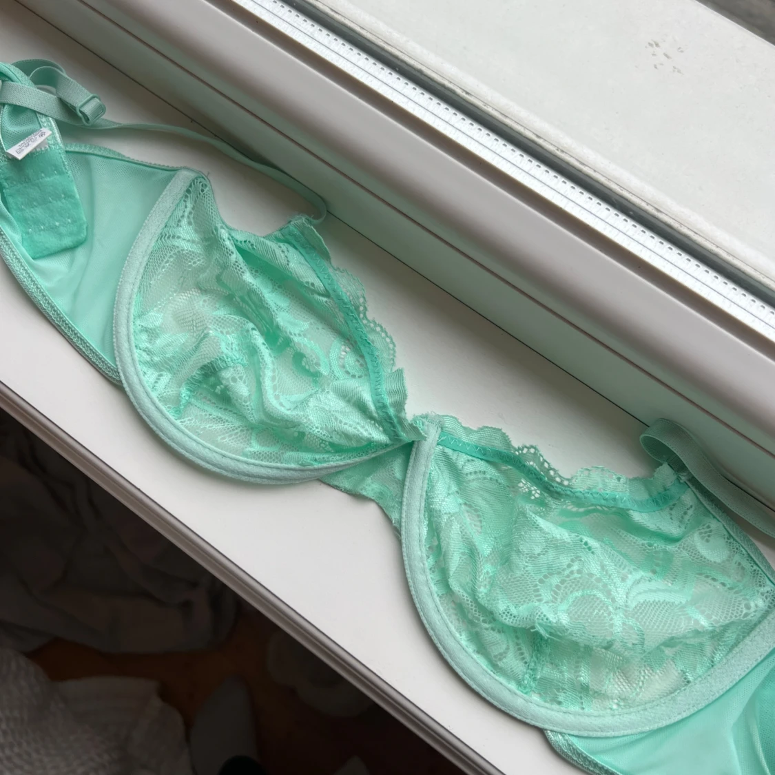 Mintgrön spets-bh - 1