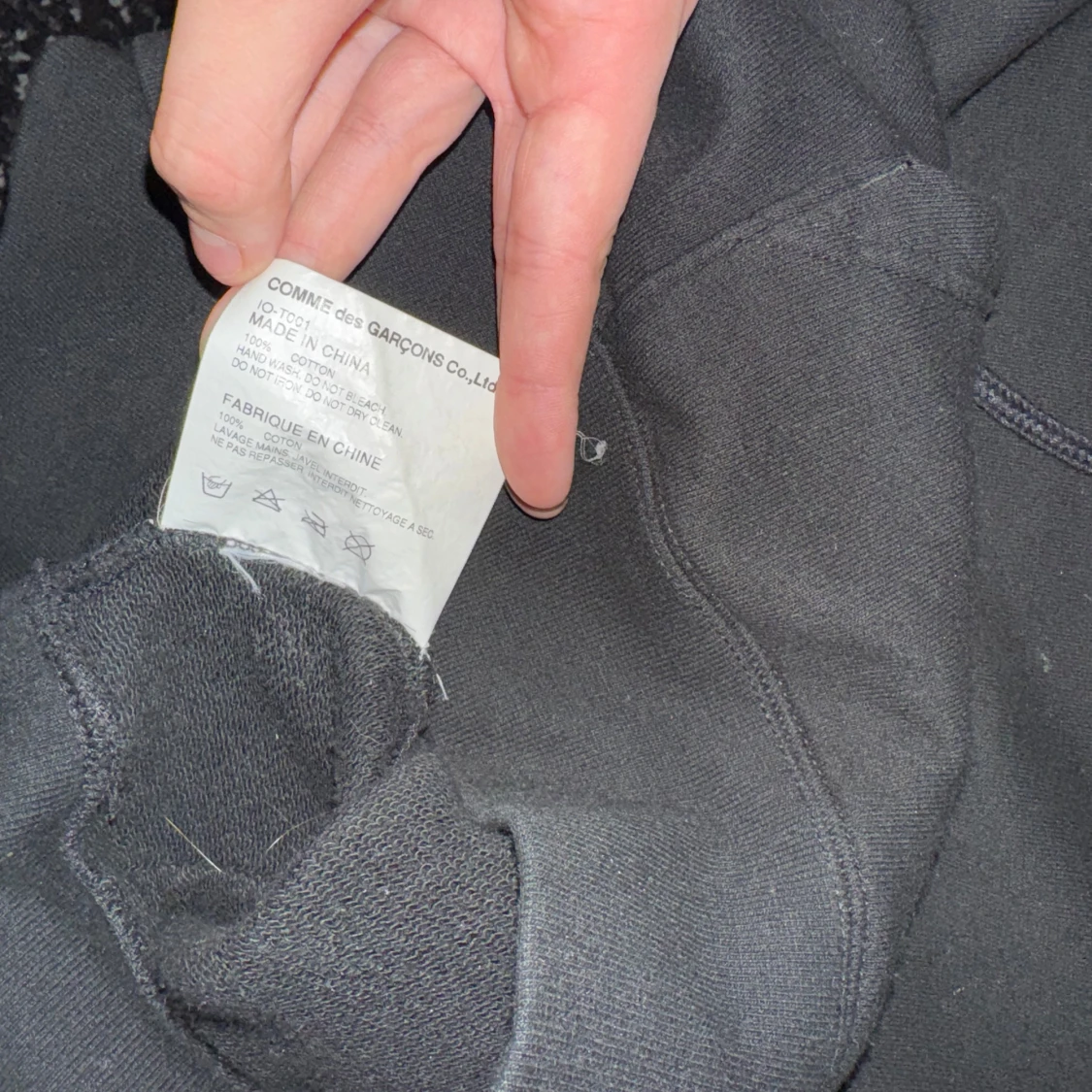 Svart hoodie från Comme des Garçons - 92