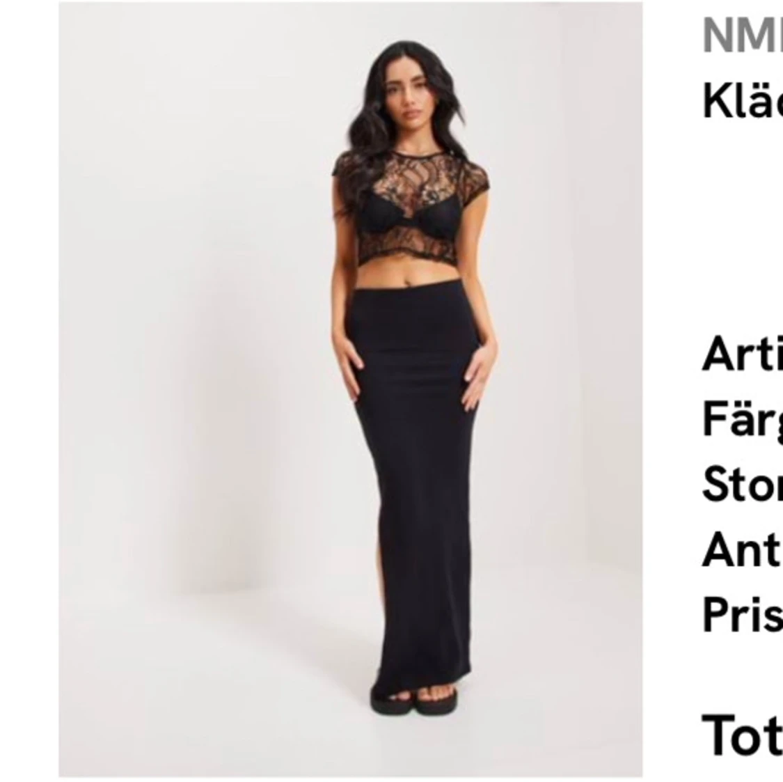 Low waist långkjol  - 92