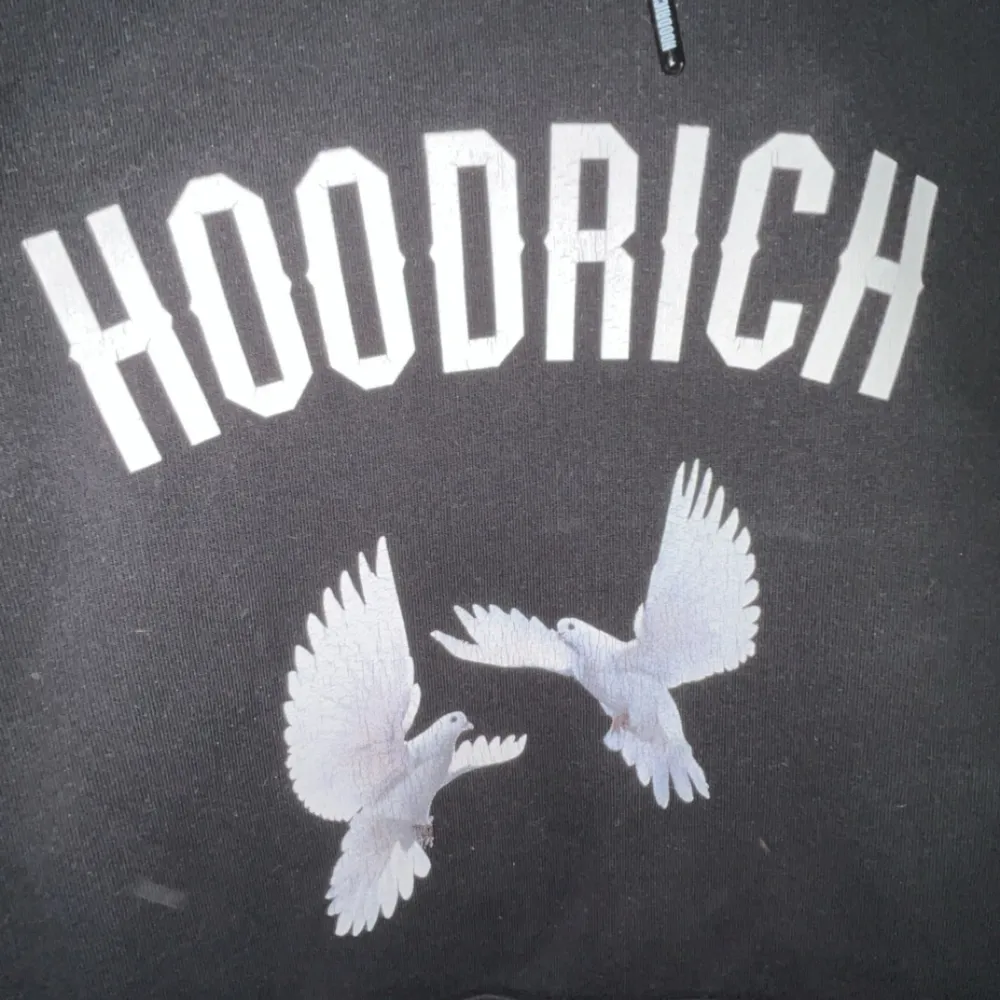 Svart hoodrich hoodie i storlek L. Köpt på Jd för ganska exakt ett år sen för 900 o knappt använd. Hör av er om ni vill ha fler bilder Elr om d e nåt ni undrar🤙💯. Hoodies.