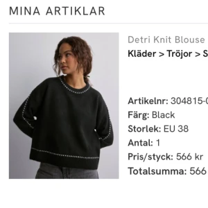 Stickad tröja med köpt från Nelly men märket är Neo Noir😍😍🤩 - Skön stickad tröja, jätte snygg, nästan nyskick, säljs inte längre 