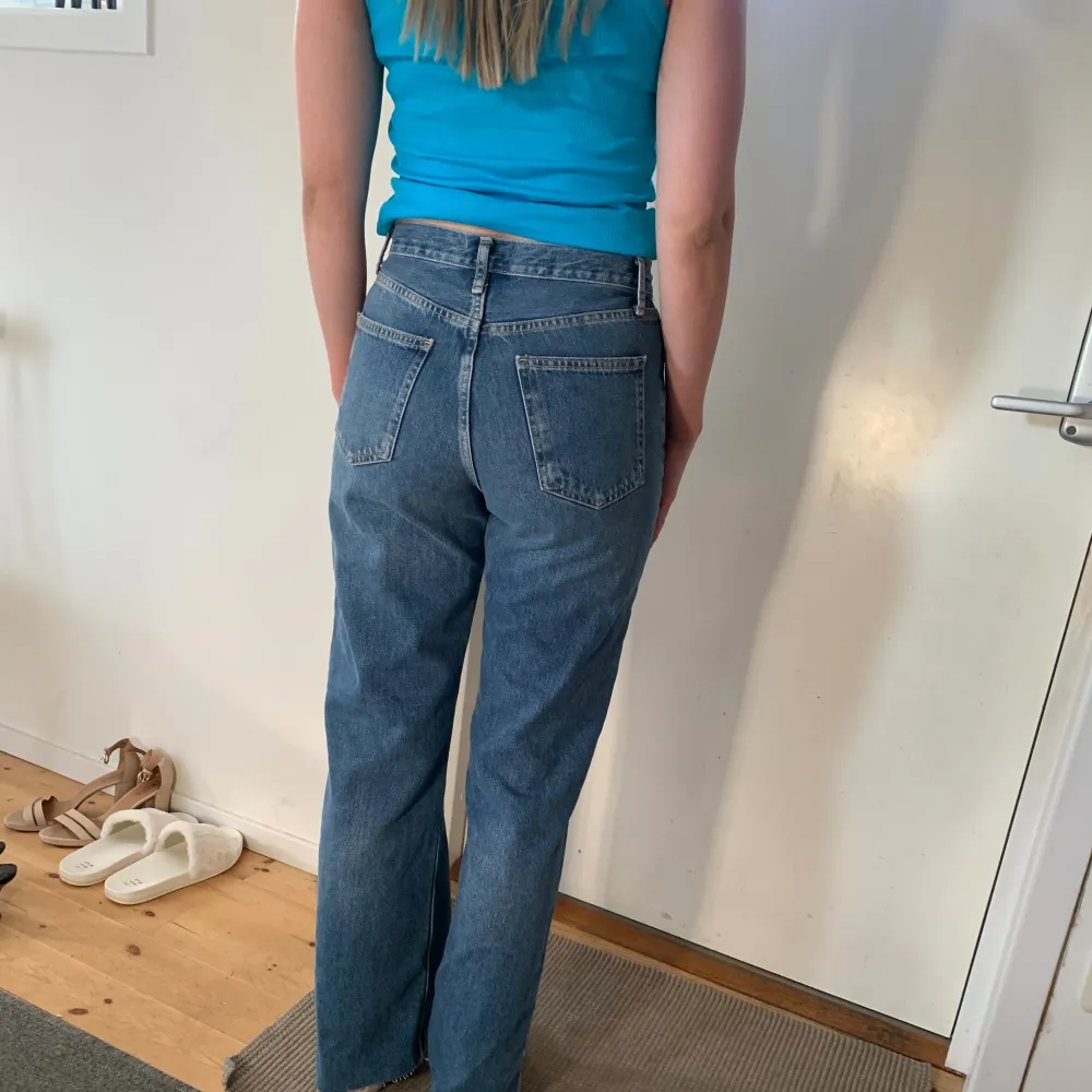 Supersnygga blå jeans från zara!. Jeans & Byxor.