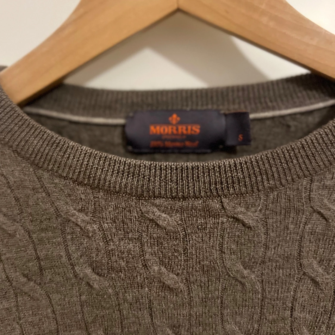 Morris brun kabelstickad tröja, storlek XS - 1