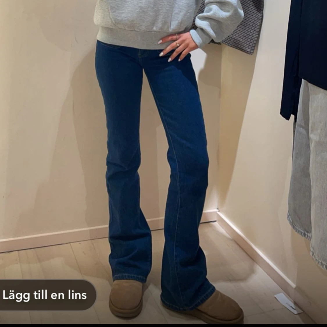 Blå bootcut jeans - 3