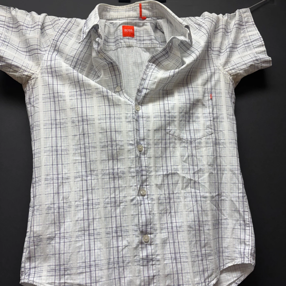 Vit rutig skjorta från Boss - 2