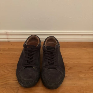 Myrqvist - Snygga svarta sneakers med mocka från Myrovist i storlek 40. Skorna har en stilren design med snörning och är tillverkade i ett material som ger en matt finish. Perfekta för en avslappnad stil.