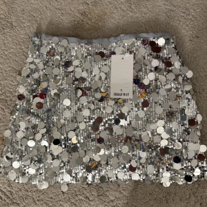  Paljett kjol -  Säljer den här fina paljett kjolen i silver, skriv för eventuella frågor eller fler bilder. 