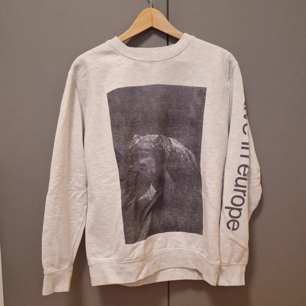 Säljer en officiell Sweetener Tour sweatshirt.  Ärmen har texten 'live in europe'. Osäker på om jag vill sälja så kom privat vid intresse. Den är I bra skick. Kom privat för frågor💕. Tröjor & Koftor.