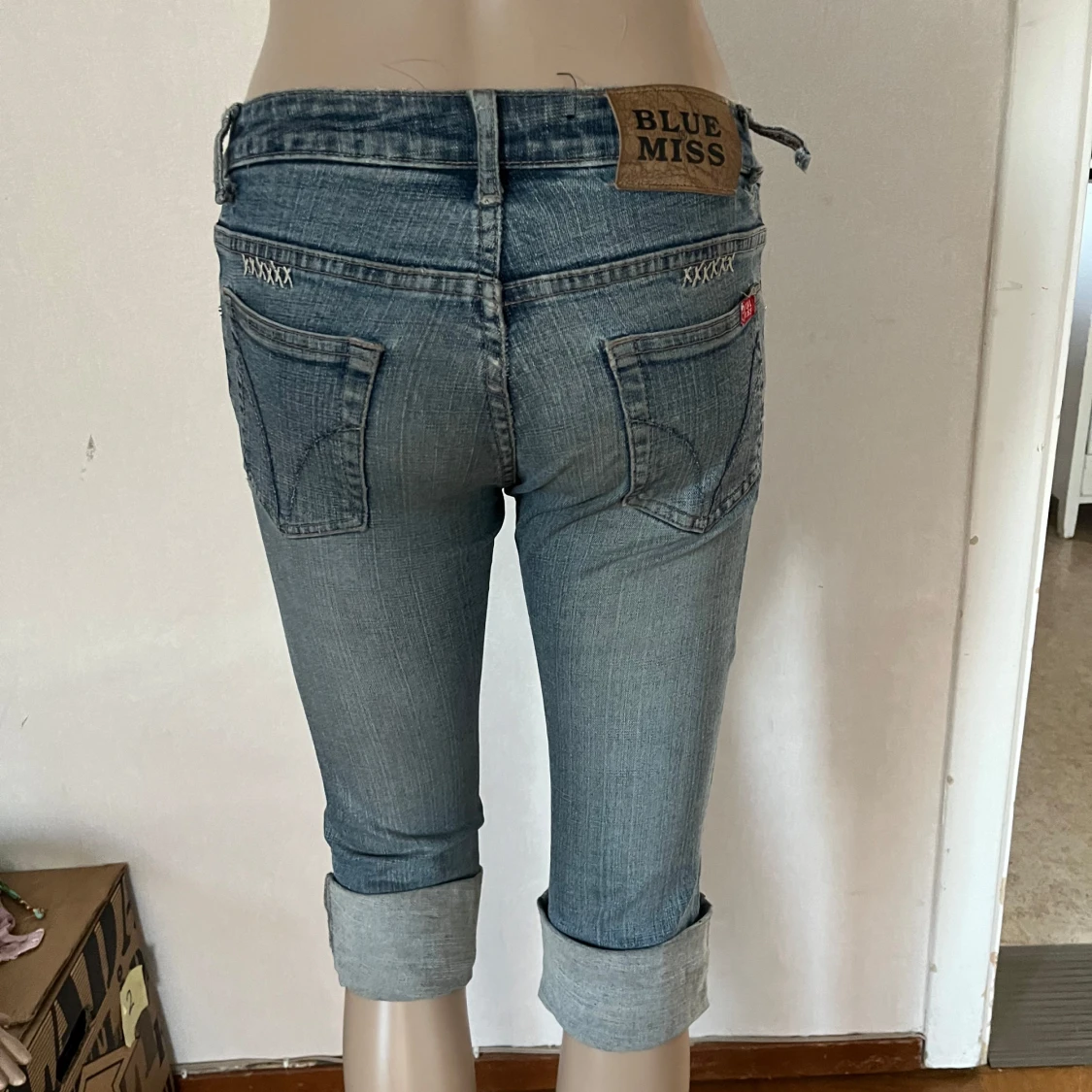 3/4 jeans byxor jeansbyxor Capri trekvartsbyxor trekvarts - 91