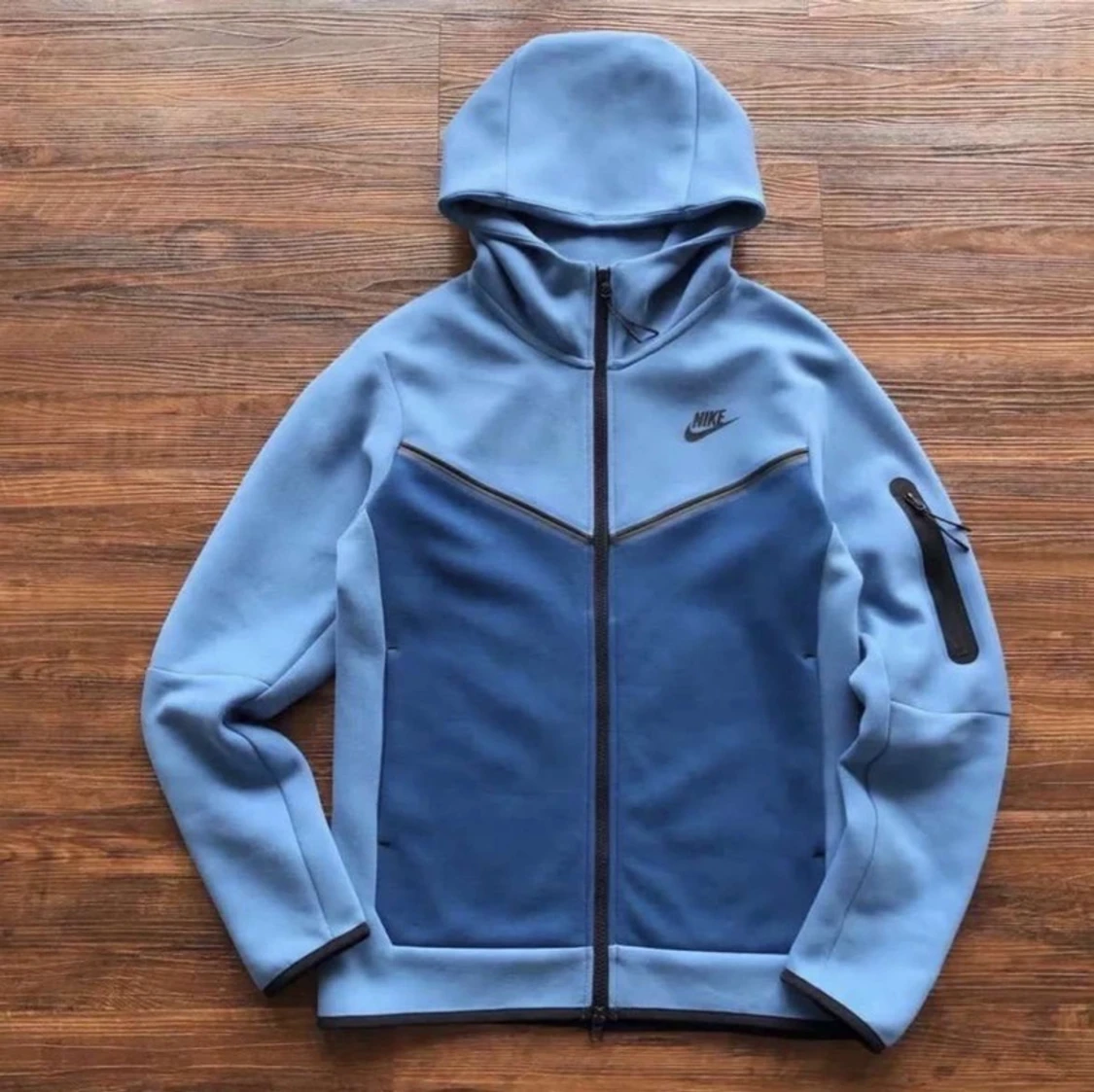 Nike tech fleece ljus blå 