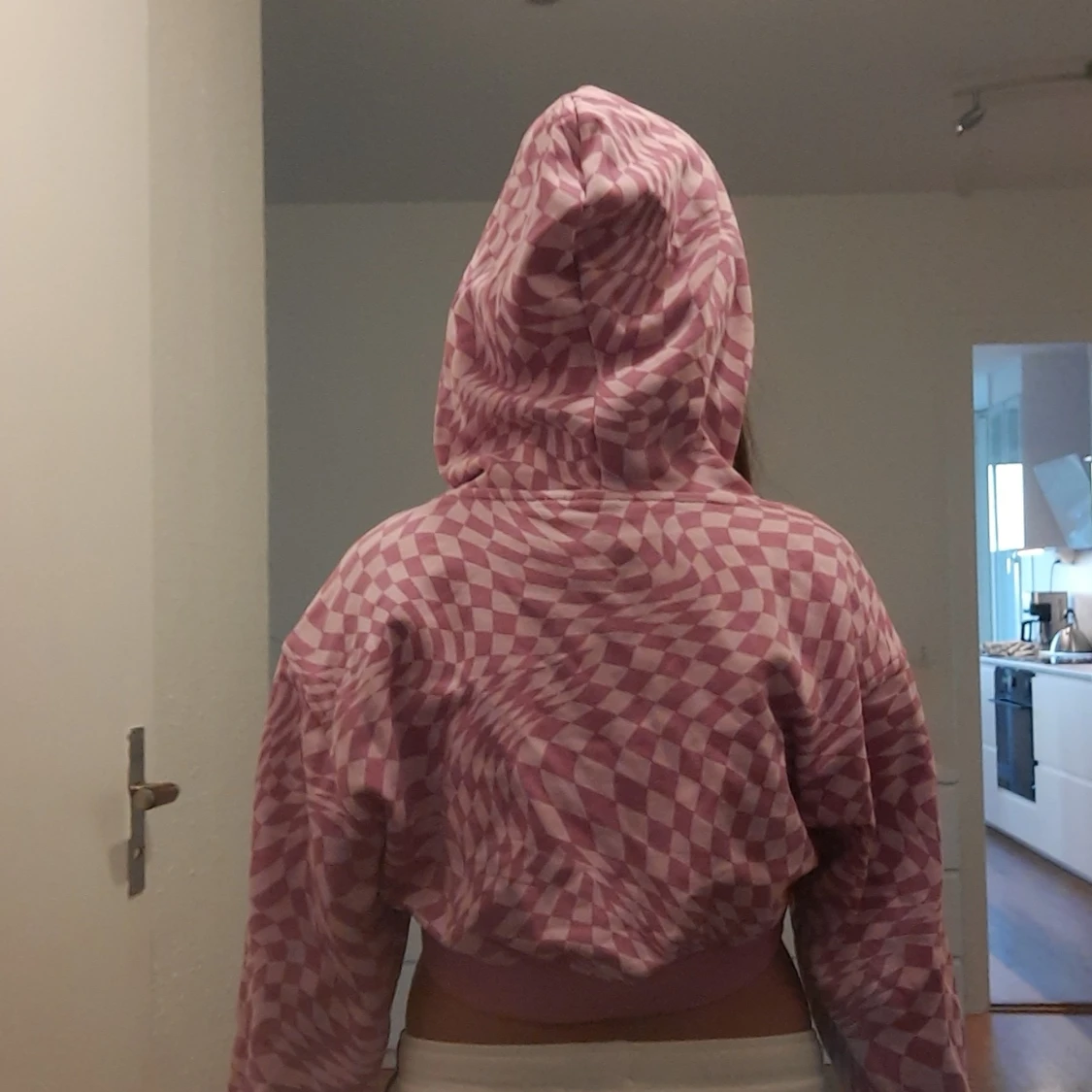 Lila chackrutig tröja - 91