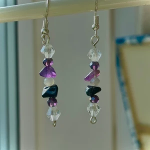 Ametist och obsidian örhängen av sterling silver  - 𝙰𝚖𝚎𝚝𝚒𝚜𝚝 𝚋𝚊̈𝚛𝚜 𝚏𝚘̈𝚛 𝚊𝚝𝚝 𝚜𝚔𝚢𝚍𝚍𝚊 𝚖𝚘𝚝 𝚗𝚎𝚐𝚊𝚝𝚒𝚟𝚊 𝚝𝚊𝚗𝚔𝚊𝚛/𝚎𝚗𝚎𝚛𝚐𝚒𝚎𝚛 𝚘𝚌𝚑 𝚜𝚝𝚛𝚎𝚜𝚜. 𝙳𝚎𝚗 𝚑𝚓𝚊̈𝚕𝚙𝚎𝚛 𝚖𝚘𝚝 𝚑𝚞𝚟𝚞𝚍𝚟𝚊̈𝚛𝚔, 𝚙𝚜𝚢𝚔𝚒𝚜𝚔 𝚘𝚑𝚊̈𝚕𝚜𝚊 𝚘𝚌𝚑 𝚜𝚘̈𝚖𝚗𝚙𝚛𝚘𝚋𝚕𝚎𝚖! 𝙾𝚋𝚜𝚒𝚍𝚒𝚊𝚗 𝚊̈𝚛 𝚎𝚗 𝚜𝚔𝚢𝚍𝚍𝚊𝚗𝚍𝚎 𝚔𝚛𝚒𝚜𝚝𝚊𝚕𝚕. 𝙳𝚎𝚗 𝚑𝚓𝚊̈𝚕𝚙𝚎𝚛 𝚍𝚒𝚐 𝚜𝚕𝚊̈𝚙𝚙𝚊 𝚗𝚎𝚐𝚊𝚝𝚒𝚟𝚊 𝚝𝚊𝚗𝚔𝚊𝚛 𝚘𝚌𝚑 𝚔𝚊̈𝚗𝚜𝚕𝚘𝚛 𝚜𝚘𝚖 𝚝.𝚎𝚡 𝚒𝚕𝚜𝚔𝚊, 𝚜𝚝𝚛𝚎𝚜𝚜