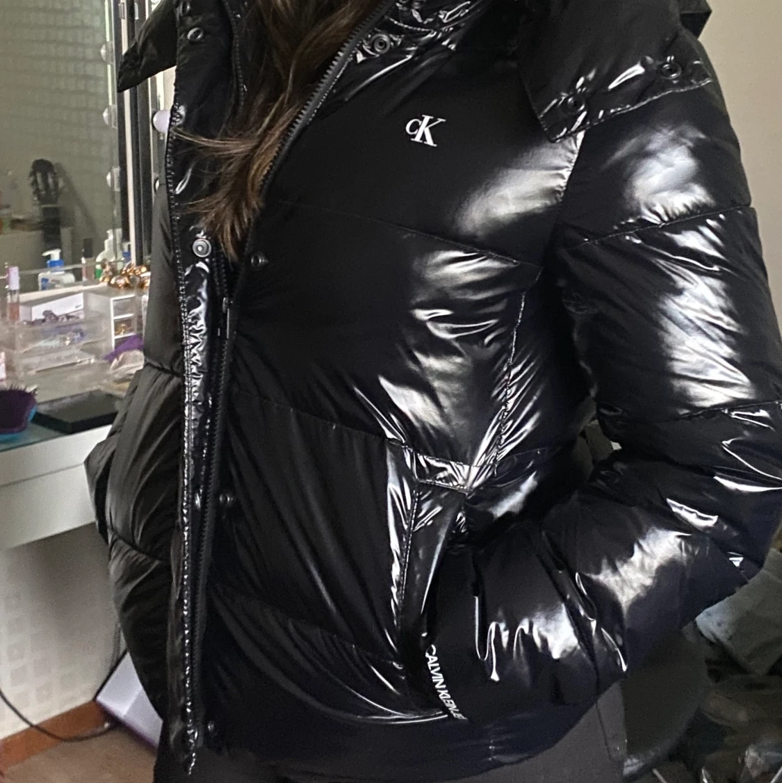 Calvin Klein high shine puffer jacka - 90