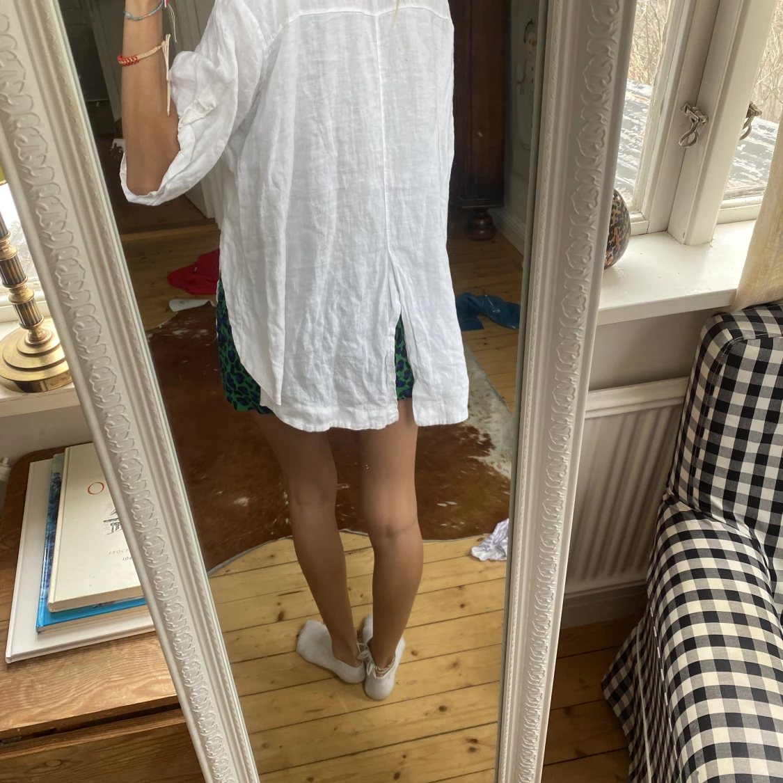 Vit linneskjorta  - 90