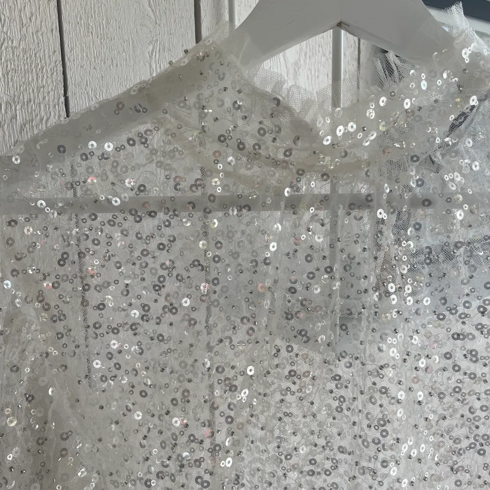 En genomskinlig, glittrig tröja från Zara, aldrig använd!. Toppar.