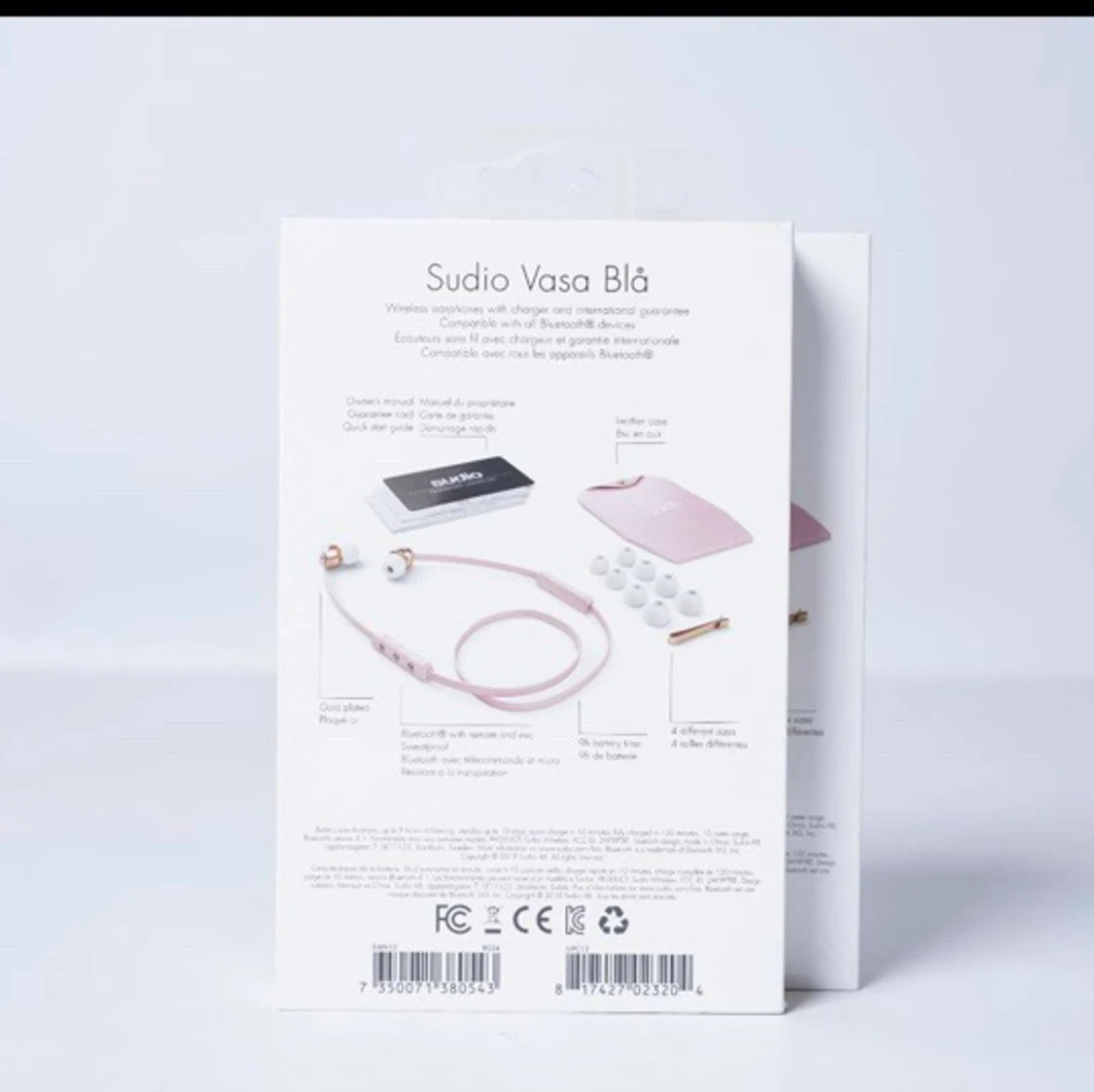 Trådlösa hörlurar  - Sudio, Vasa , Rosa. Ny, Obruten förpackning.