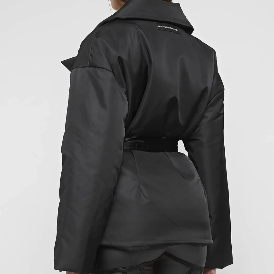 Svart belted blazer jacket - 90