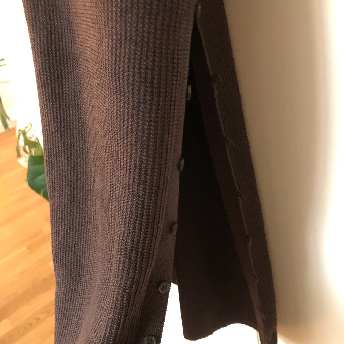 OANVÄND! HM brun stickad klänning S - 91