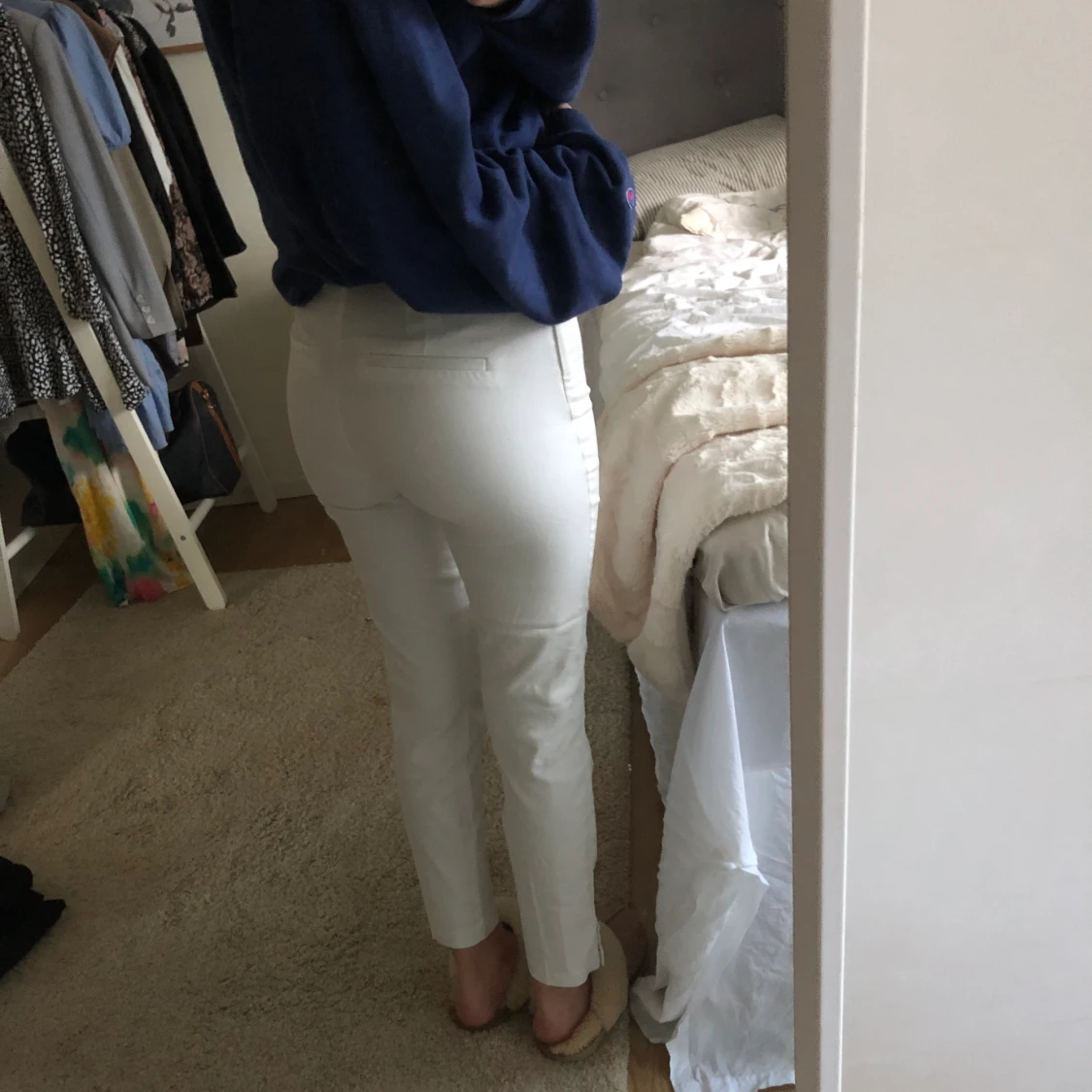 Vita kostymbyxor  - 90