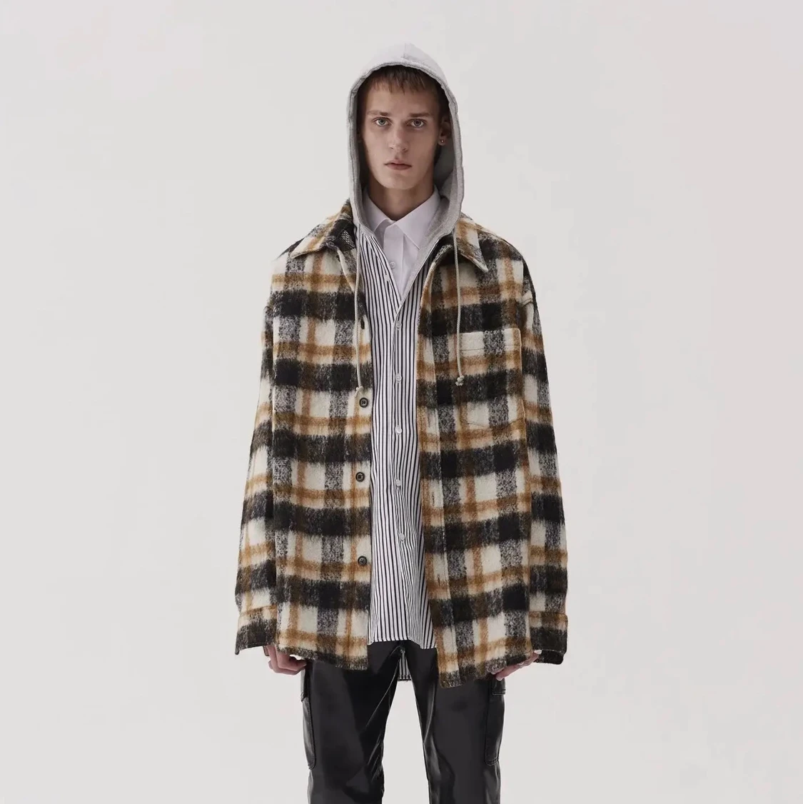 CMMN SWDN oversized Fleece Shirt jacket - 91