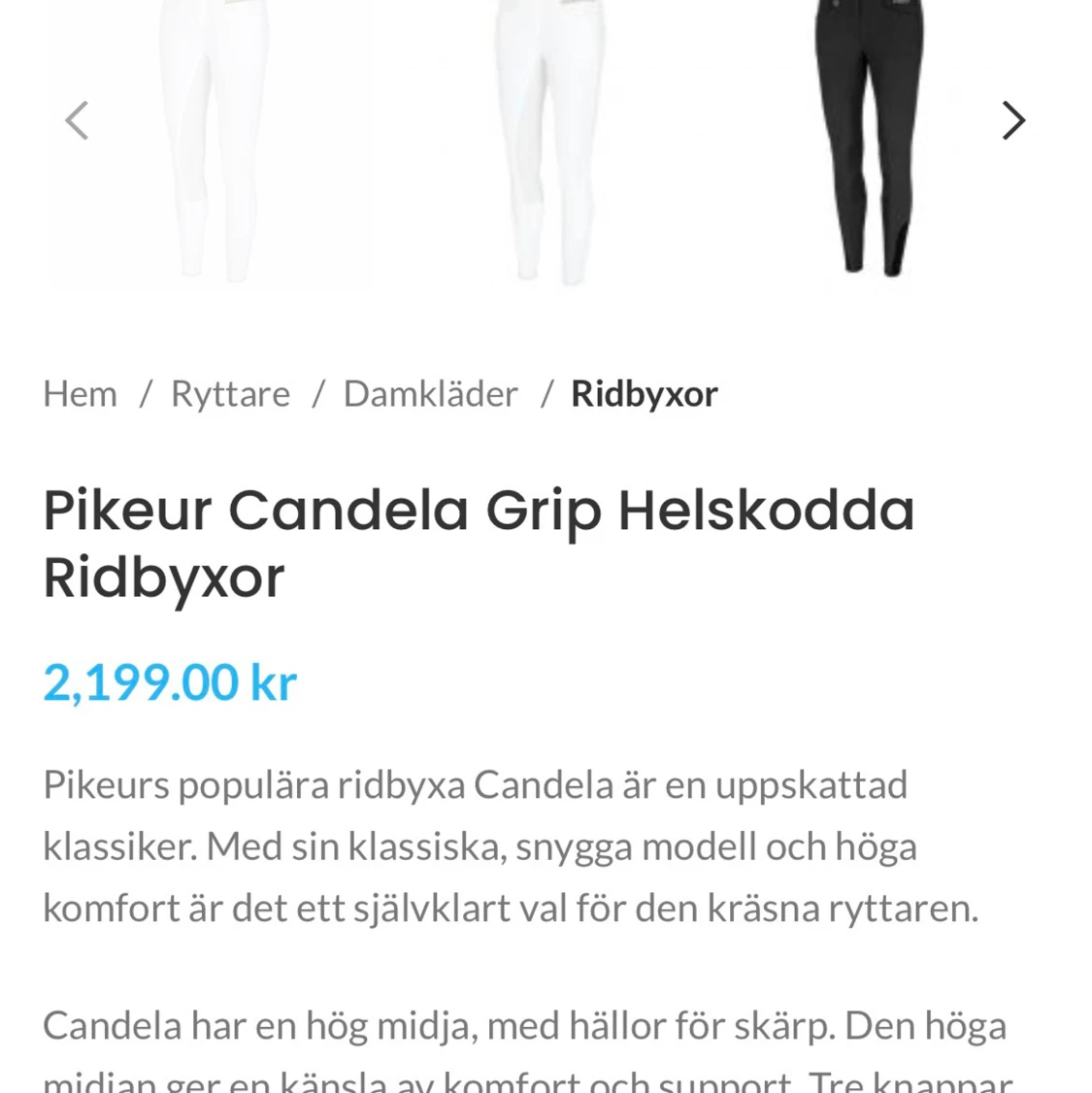 Pikeur ridbyxor  - 90