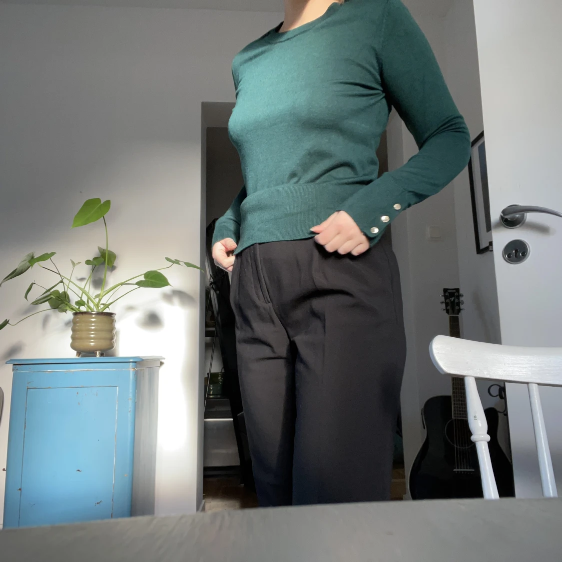 Stilig finstickad tröja - 90