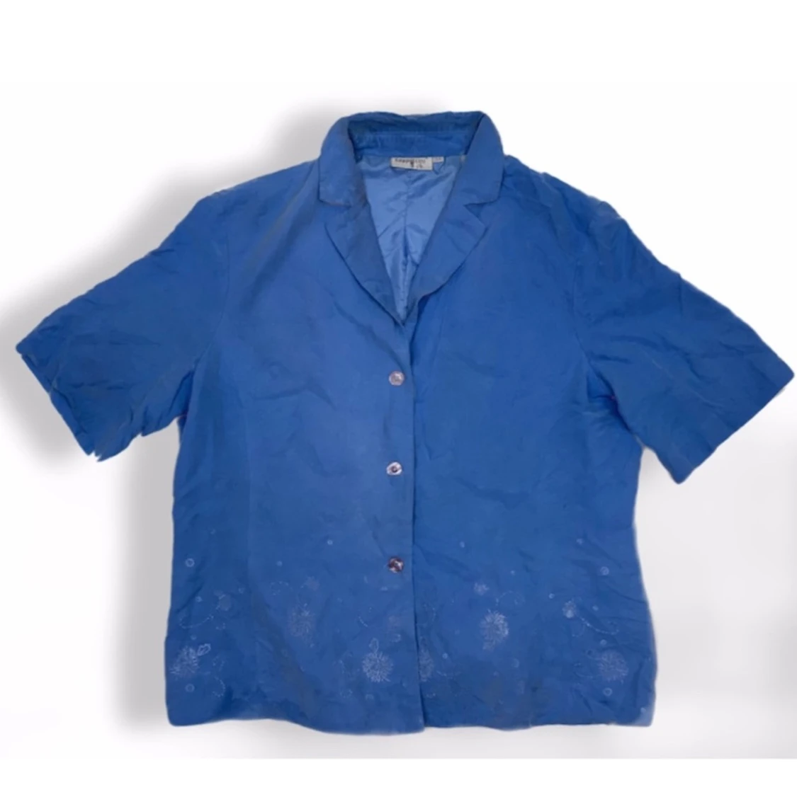 Cappuccini - blå blommig sommar skjorta