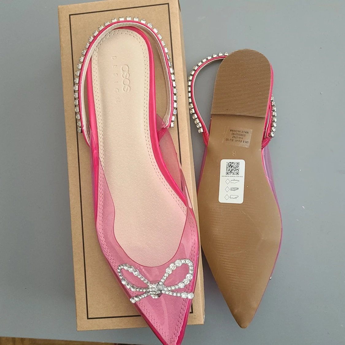 Transparent flat sling back - 91