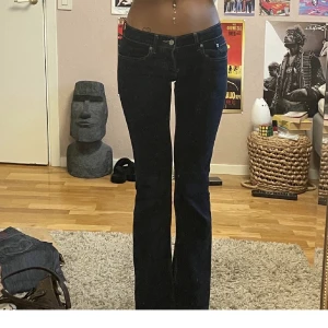 Lågmidjade bootcut jeans  - Ej mina bilder ! Jag säljer exakt likadana jeans som på bilden st 27/34 från Levis ! Gylften är dock trasig men går att använda de ändå om man bara har en säkerhets nål till❤️ svin snygga ! Kan skicka egna bilder privat ❤️