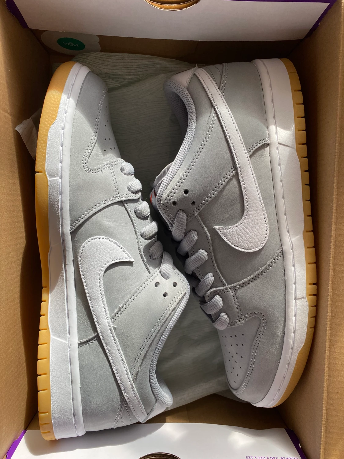 Stl. 43 - SB Dunk Low ”Grey Gum” - 90
