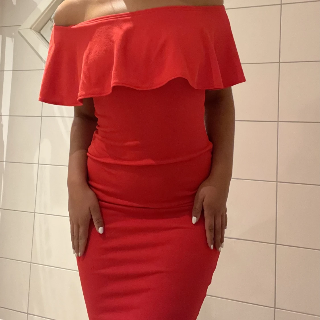 Sexig röd klänning