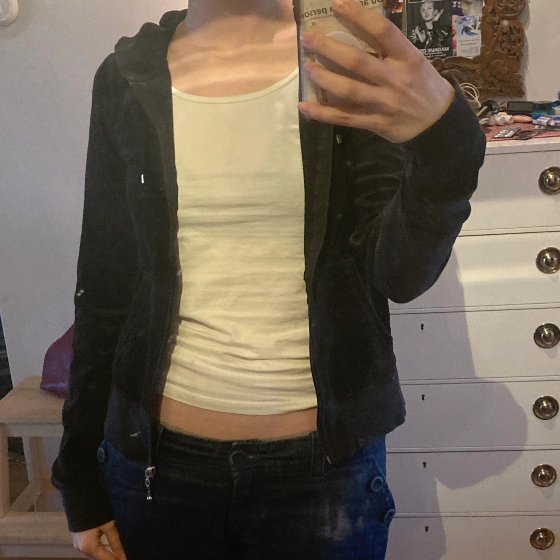 Härlig mjukis jacka med sammetstyg - 90