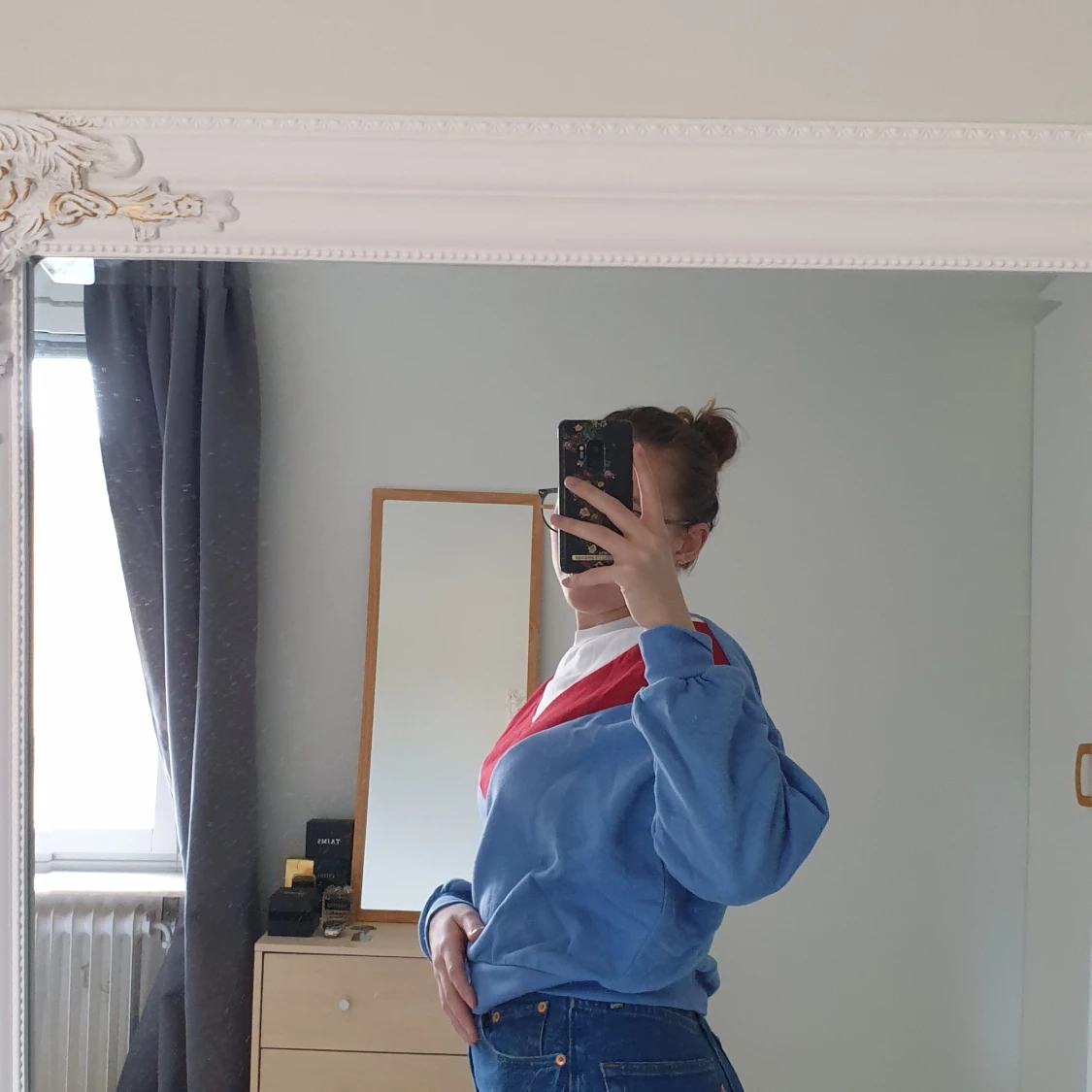 Tjocktröja med ränder - 91