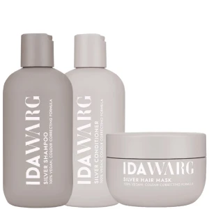 Ida Warg Silver Kit - Ida Warg silver schampo, balsam och hårmask. Allt endast testat en gång då det inte passade mitt löshår💞