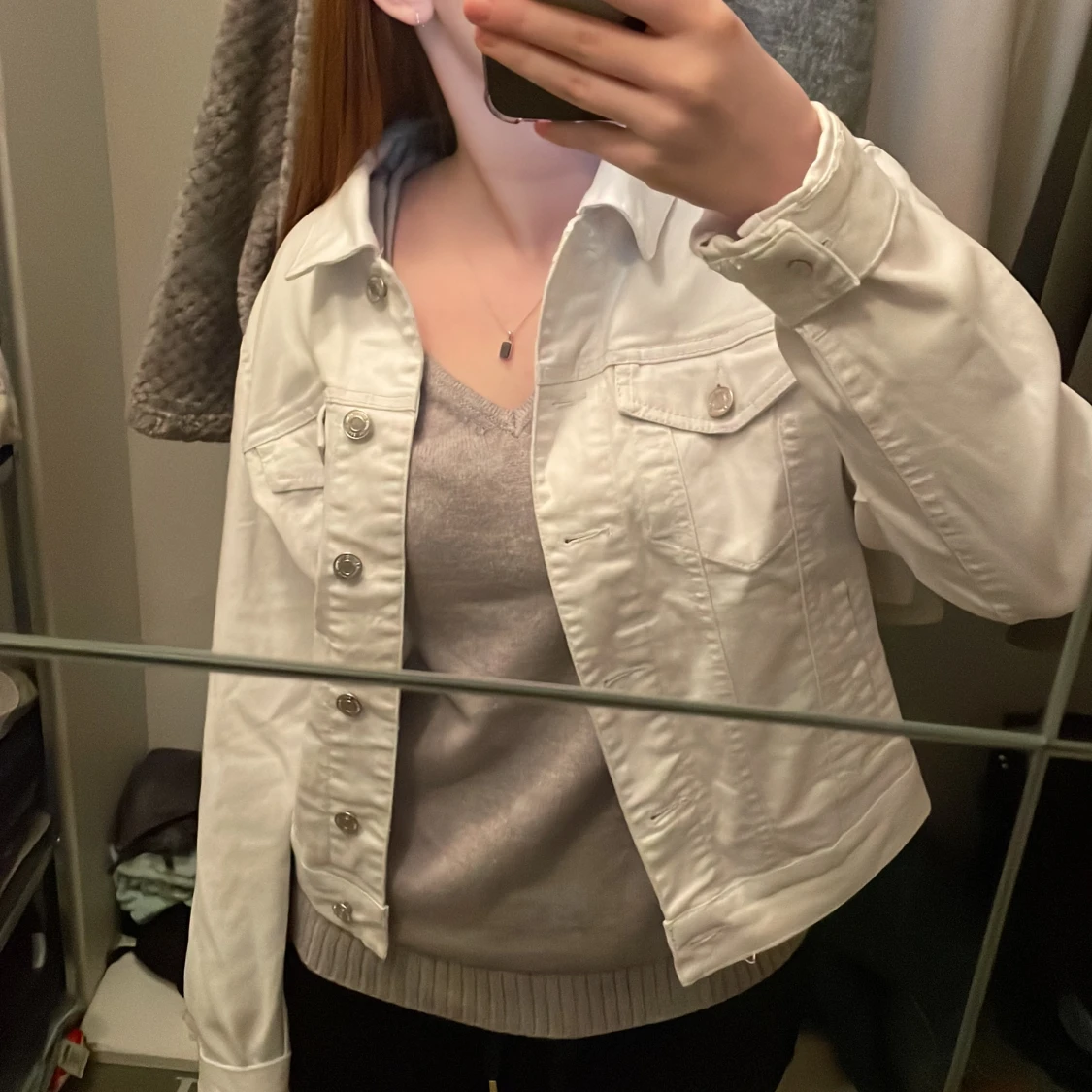 Vit jeansjacka