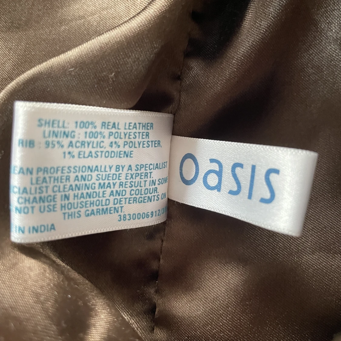 Brun läder jacka - 91