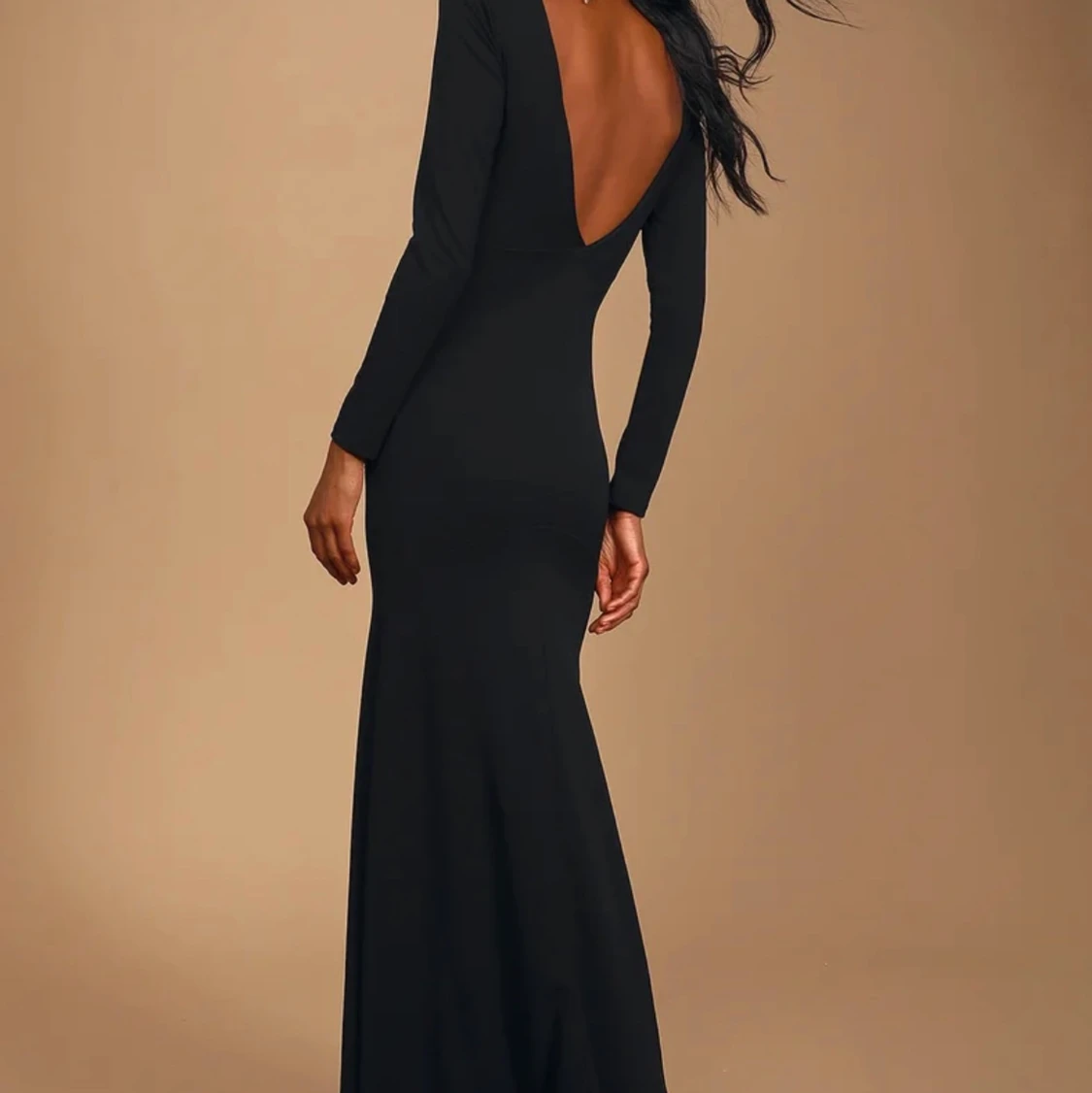 Svart långklänning