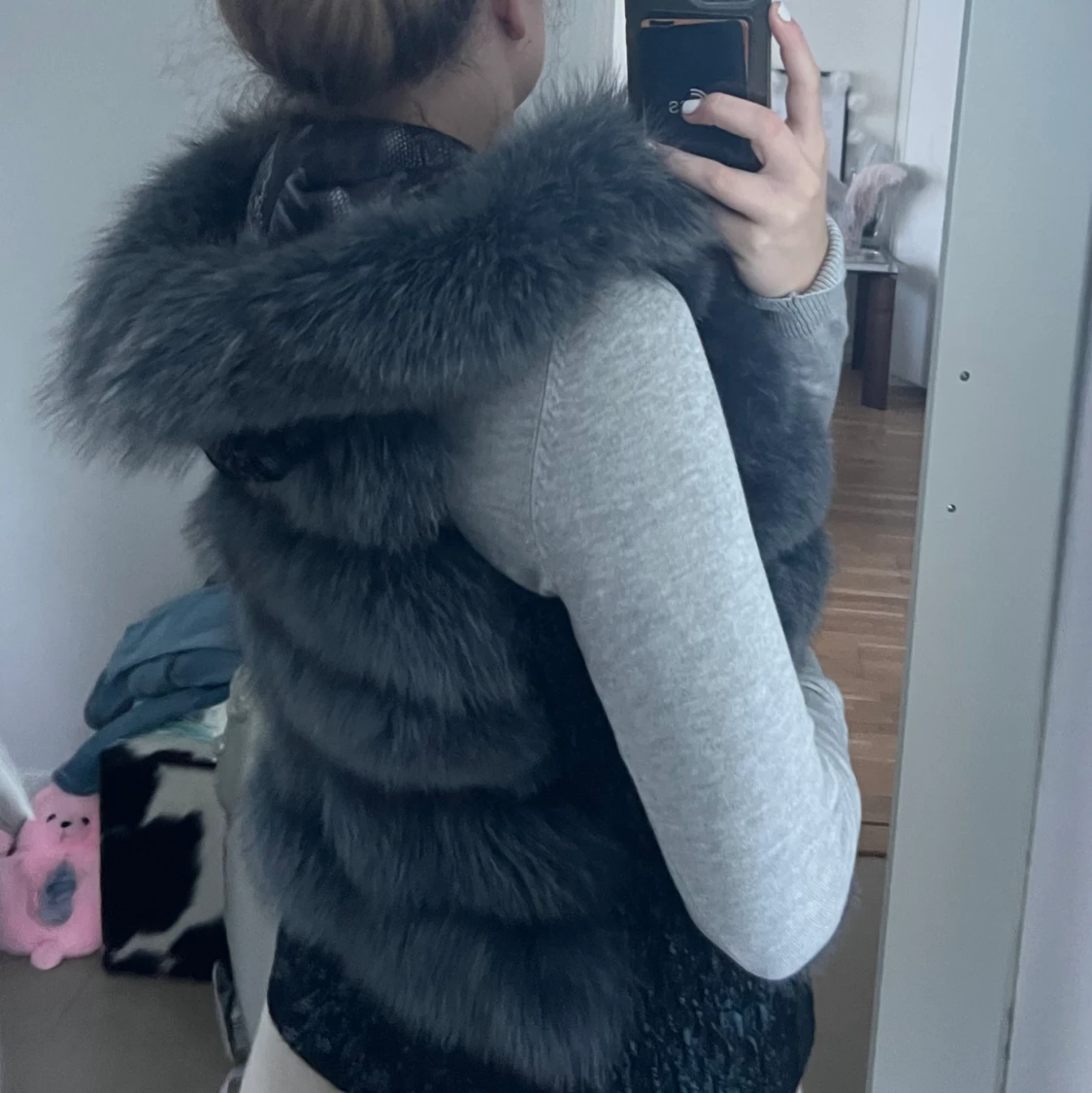 äkta päls väst - 90