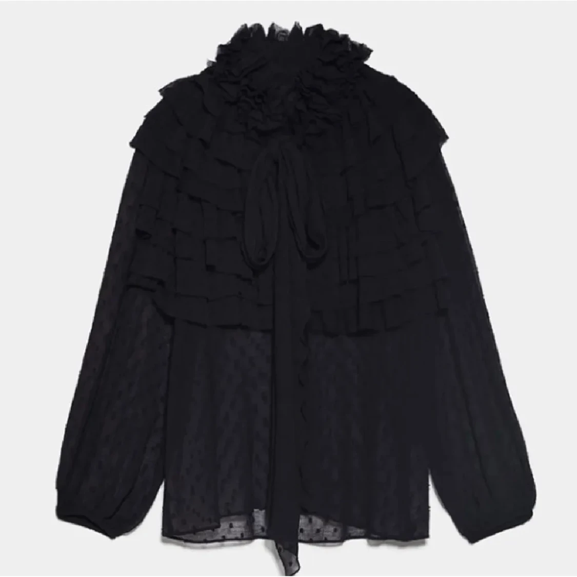 ZARA svart knytblus - 91