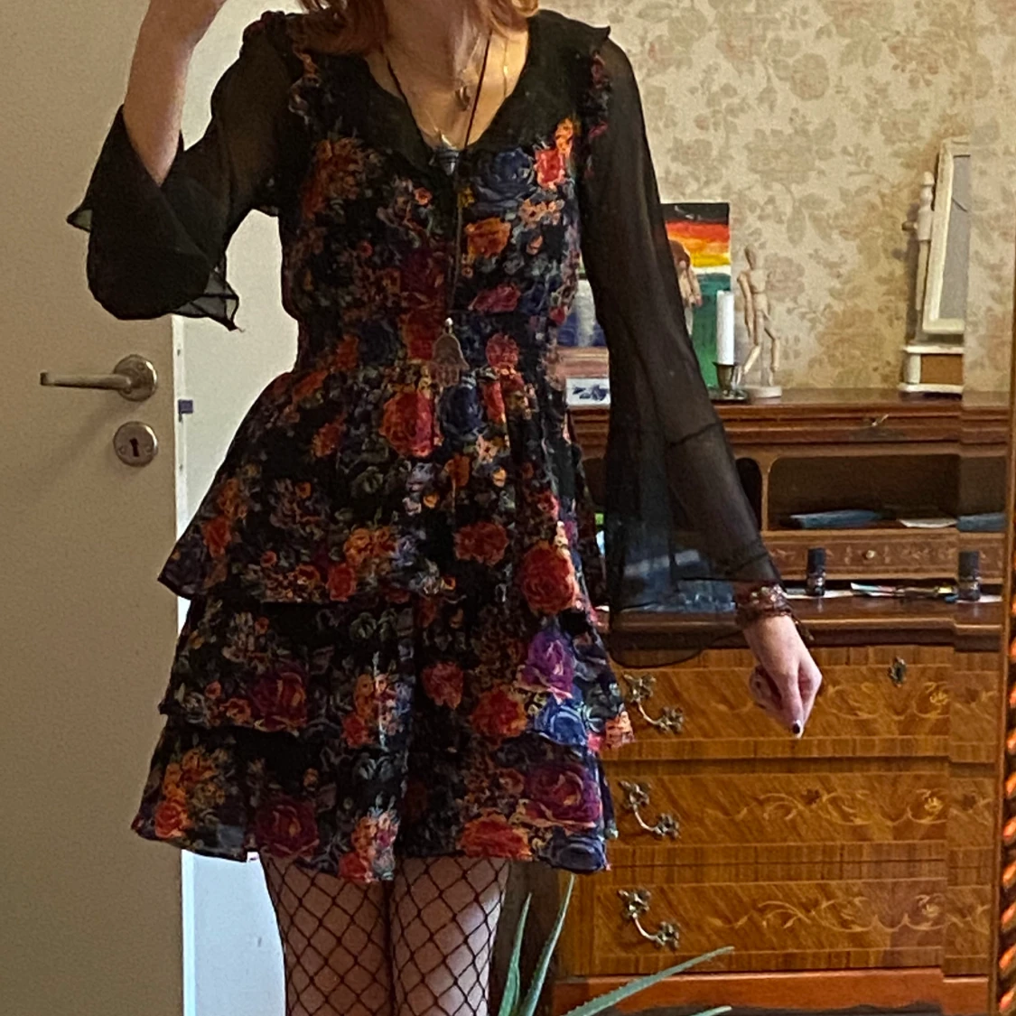 Blommig klänning - 91