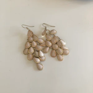 Örhängen beige rosa  - Söta örhängen i en beige rosa färg med guld detaljer ✨frakt tillkommer på 13:- 